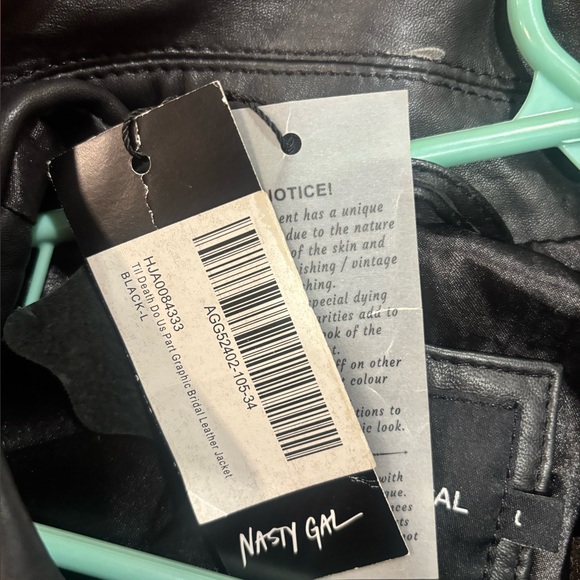 Nasty Gal Black Leather Outerwear - Picture 4 of 7